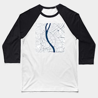 Kopie von Kopie von Kopie von Lisbon map city map poster - modern gift with city map in dark blue Baseball T-Shirt